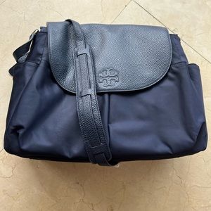 Never been used Tory Burch navy blue diaper bag